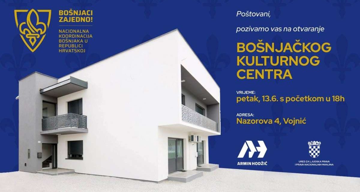 Svečano otvaranje 13. juna: Vojnić dobija Bošnjački kulturni centar