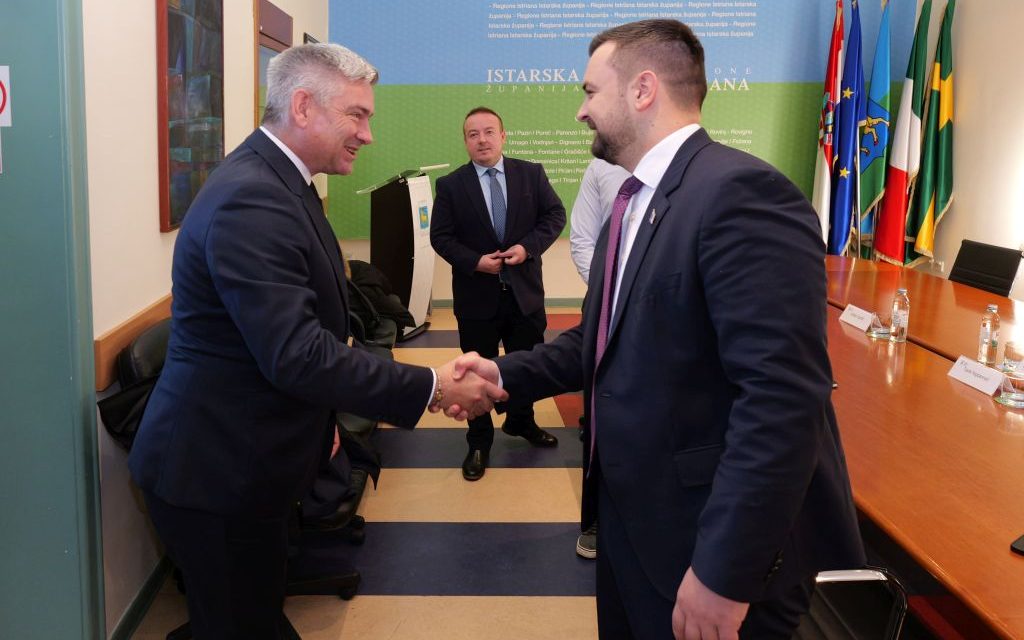 Sastanak saborskog zastupnika Armina Hodžića i istarskog župana Borisa Miletića