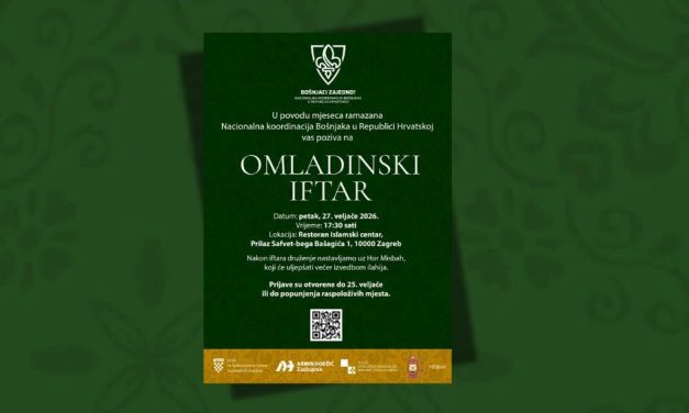 Prijave na Omladinski iftar u Zagrebu 27. februara