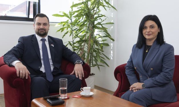 Armin Hodžić u Hrvatskom saboru primio Almu Halilović povodom imenovanja voditeljicom Županijskog stručnog vijeća za Bosanski jezik i kulturu